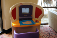 A Little Tikes computer, complete with the Cozy Coupe mouse