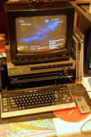 Pioneer MSX machine, a PX-V60 with LaserDisc attachement.  It keys in the graphics from the LaserDisc